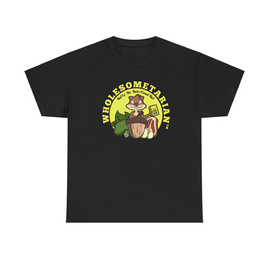Nutty the Nutritional Nut Wholesometarian Unisex Heavy Cotton Tee: