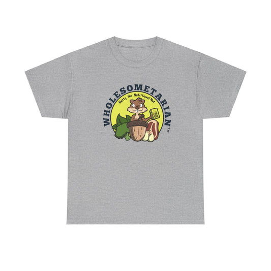 Nutty the Nutritional Nut Wholesometarian Unisex Heavy Cotton Tee: